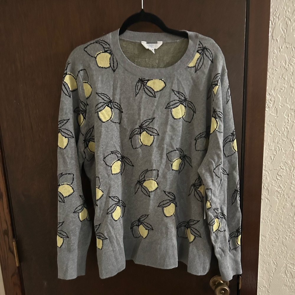 NWT Time and Tru sz 20 Lemon Sweater!!!